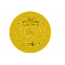 Круг муслиновый CROWN желтый d-100 мм, 50 слоев