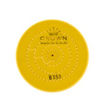 Круг муслиновый CROWN желтый d -150 мм, 50 слоёв